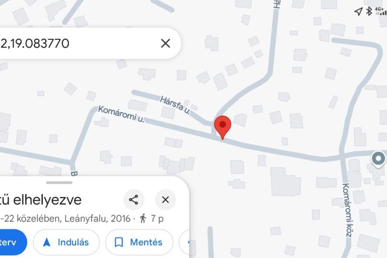 Térkép, komáromi utca